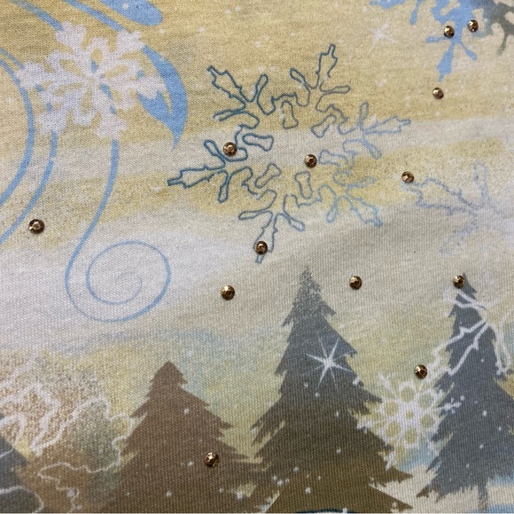 Vintage Kmart! Polar Bear & Cub Winter Embellished Pullover Top 3X EUC! 0155 - Picture 9 of 10